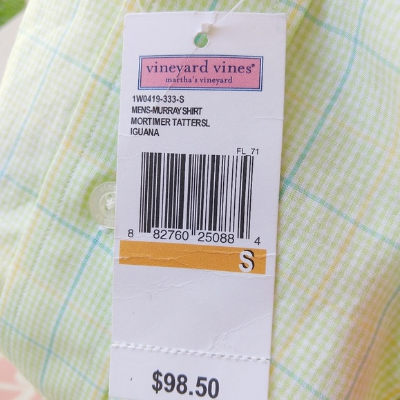 NWT Vineyard Vines Murray Shirt green button up - Picture 3 of 4